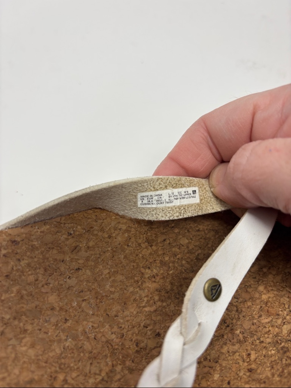 Reef | White Cork Footbed Women’s Braided Thong Sandals 8 - Picture 7 of 7